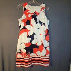 London Time's Women's Multicolor Floral Pattern Sleeveless Mini Dress Size 10